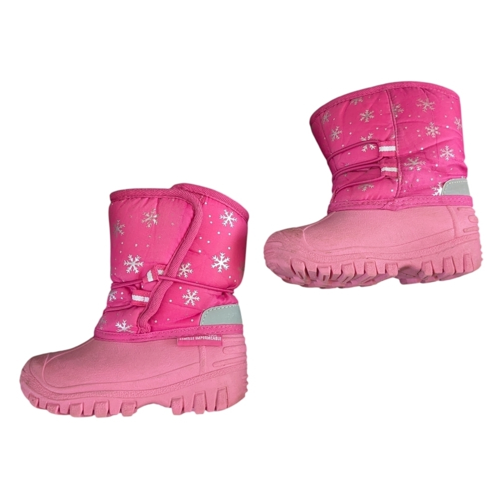 Toddler Girl Insulated Waterproof Snow Winter Boots 8 - Picture 4 of 8